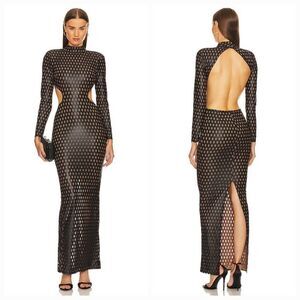 NWOT MICHAEL COSTELLO x REVOLVE Ravi Gown in Black Size S $288